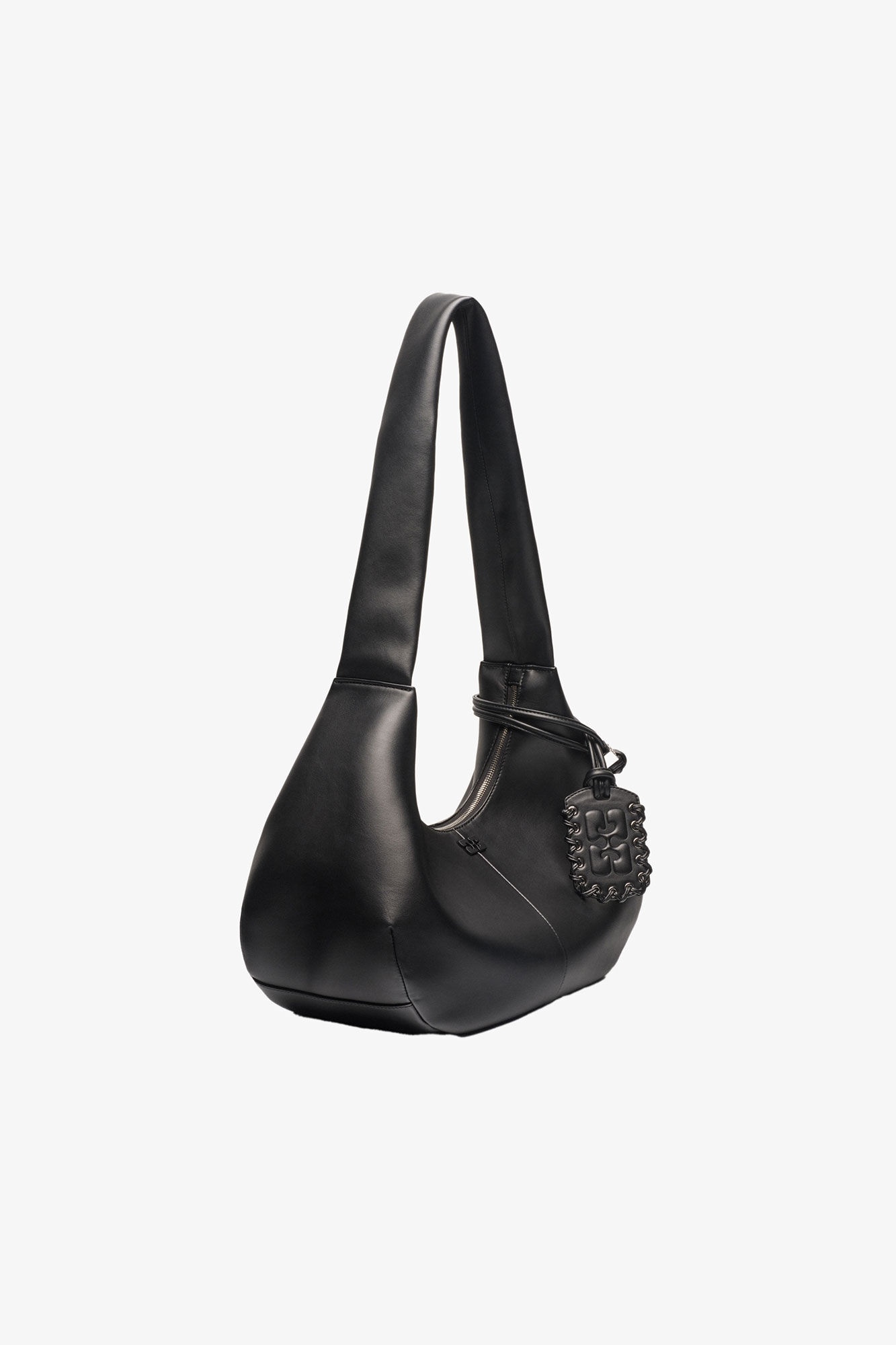 BLACK MEDIUM HOBO BAG - 2