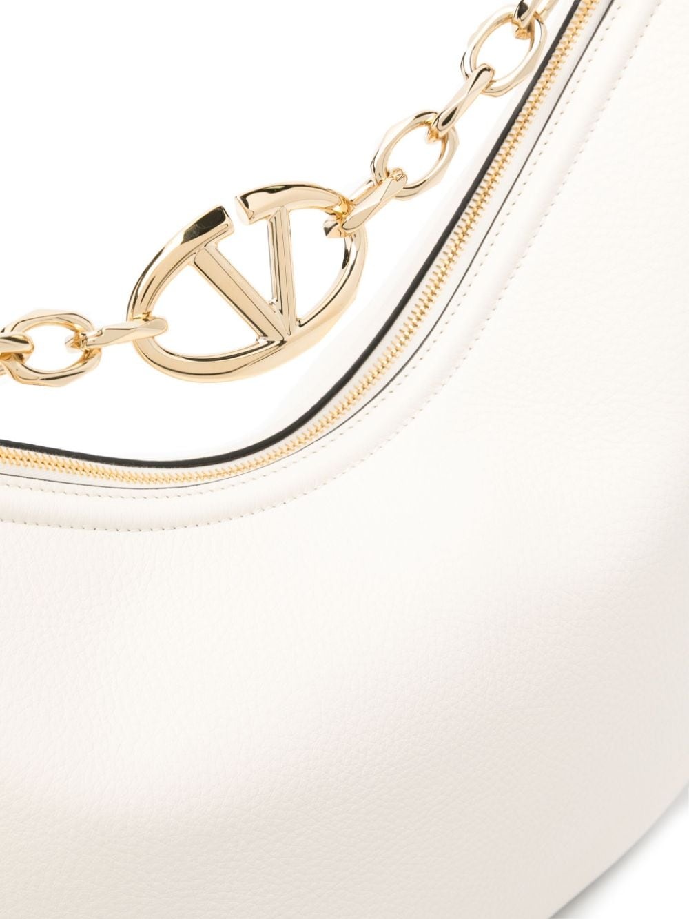 VLogo Signature leather shoulder bag - 4