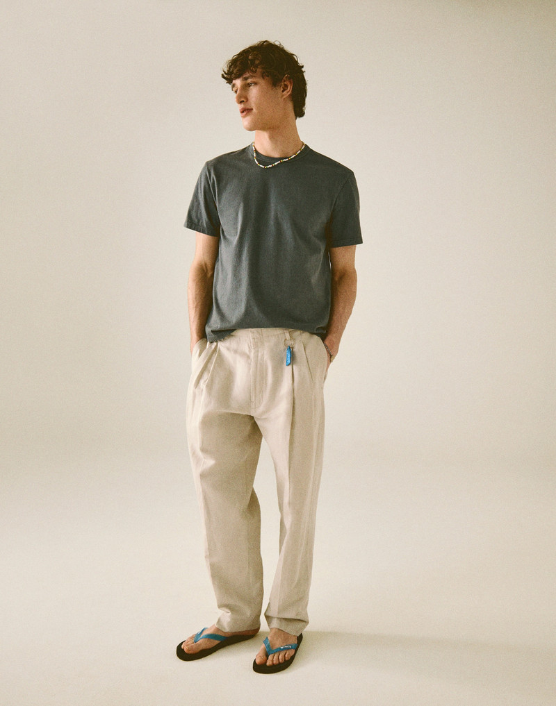 Double-Pleated Trousers in Meridian Linen Blend 7