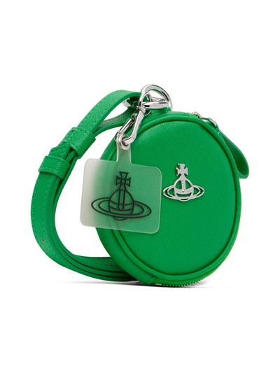 Vivienne Westwood Green Phone Lanyard Faux-Leather Pouch outlook