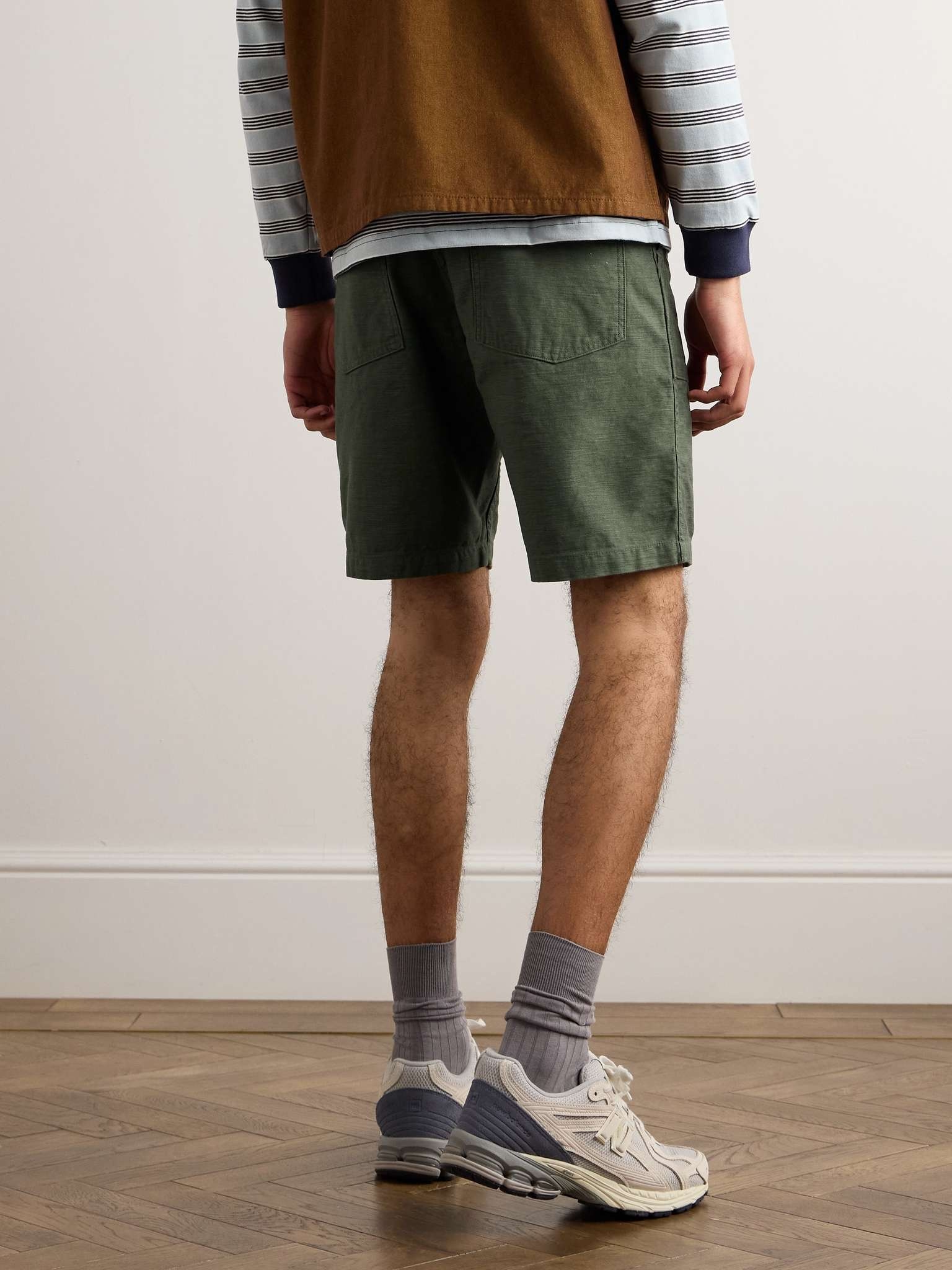 Slim-Fit Straight-Leg Cotton Cargo Shorts - 4