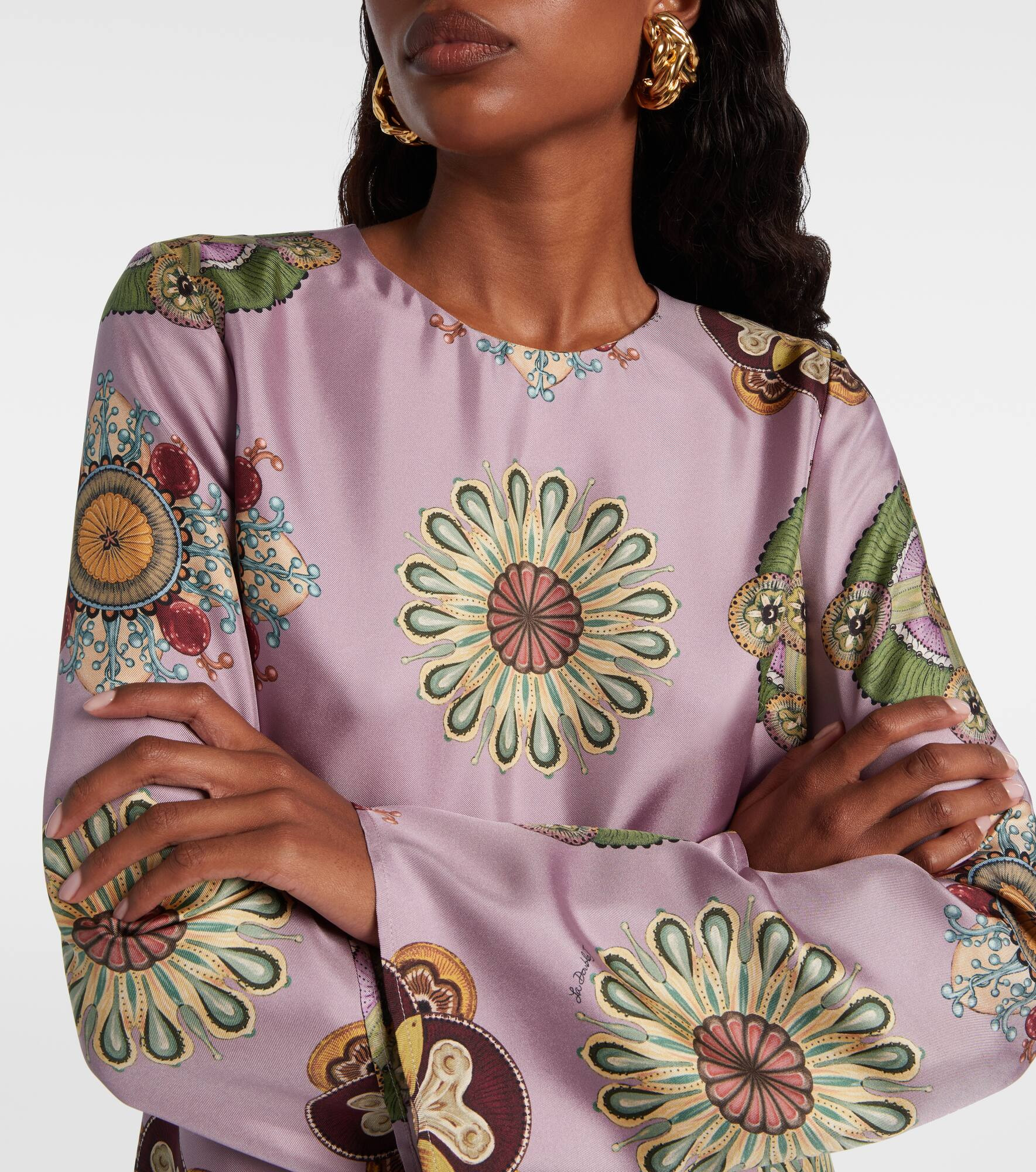 Supremes Swing silk twill minidress - 4
