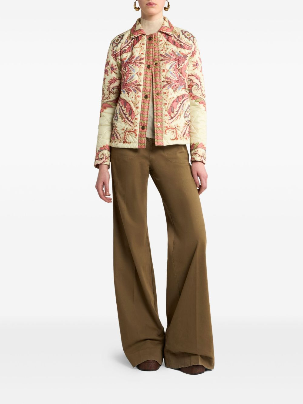 paisley quilted jacket - 2