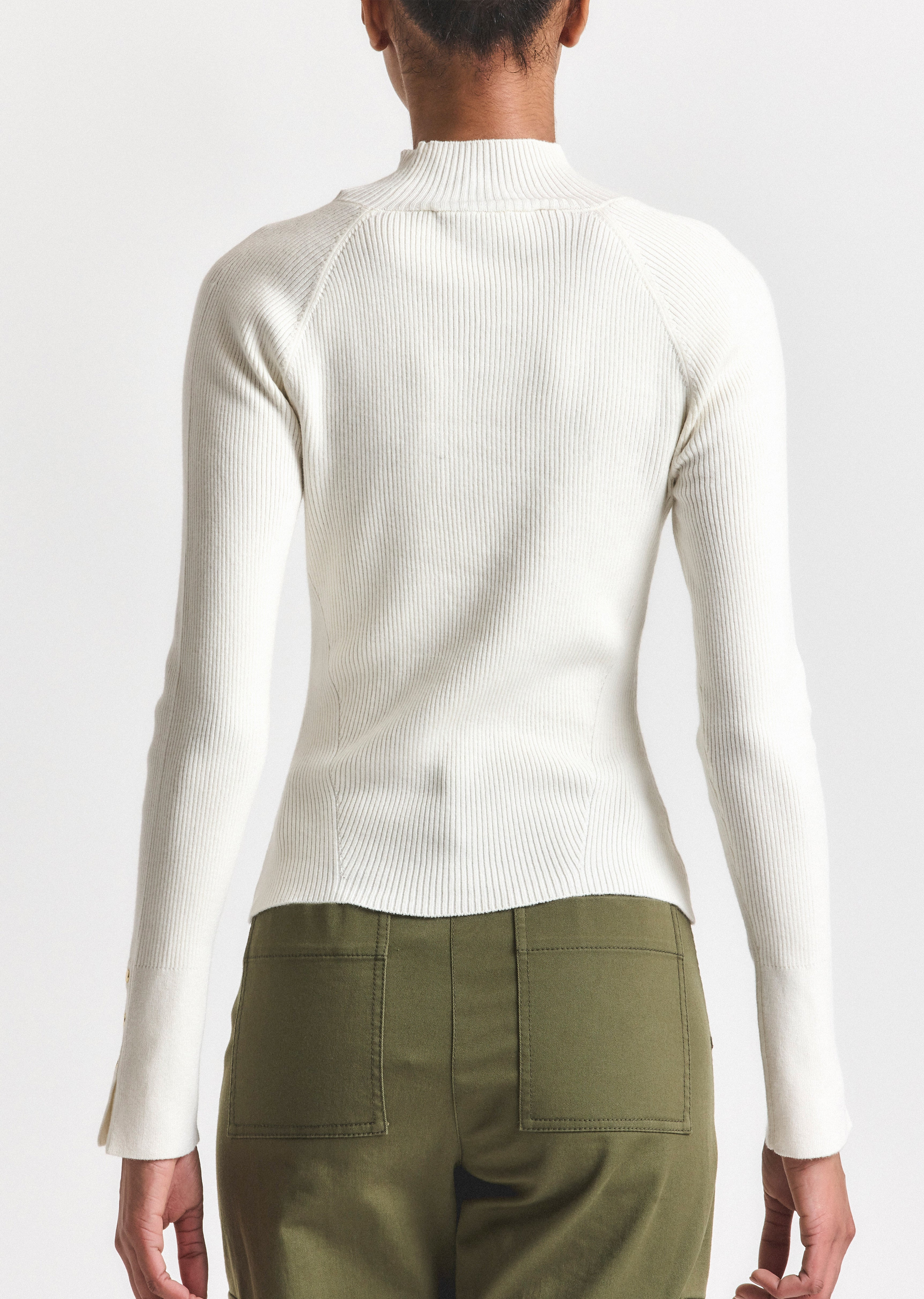KASSANDRA RIBBED MOCK NECK SWEATER - 3