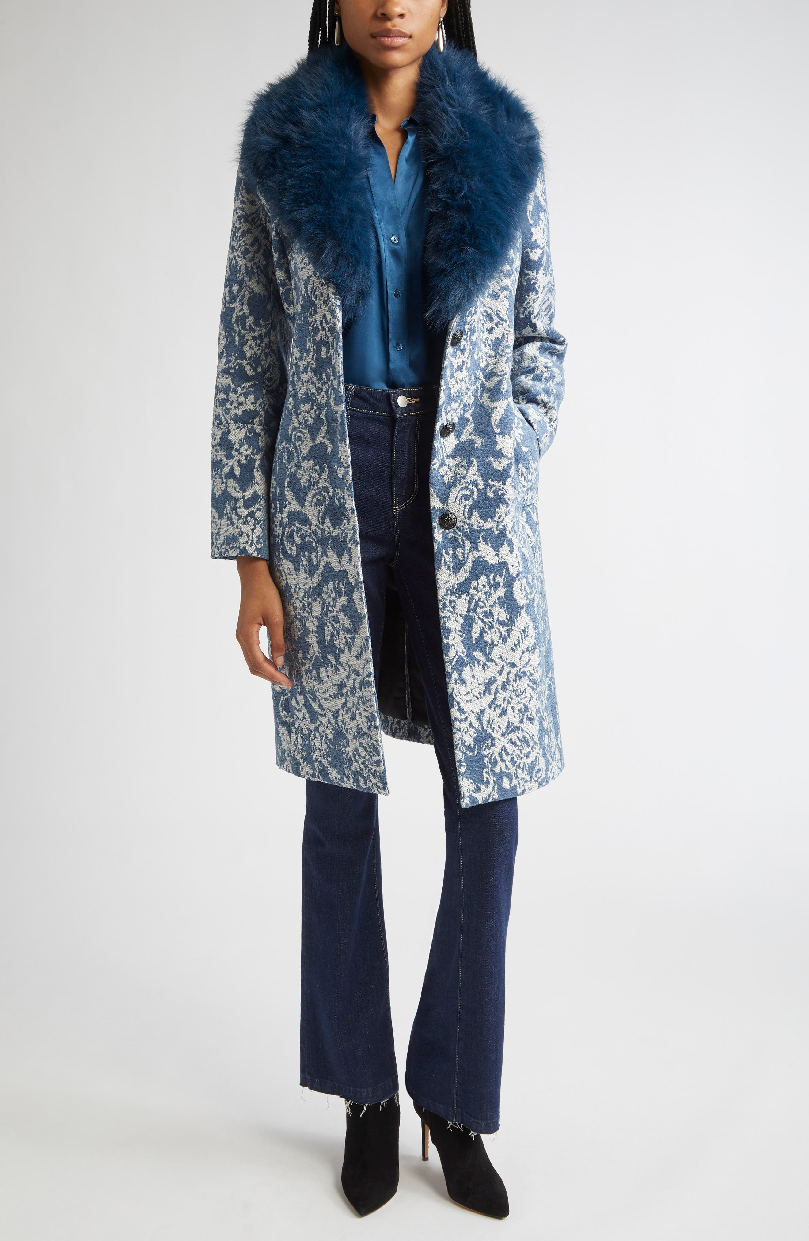 L'AGENCE Ruth Raw Hem Straight Leg Jeans in Koval at Nordstrom - 2