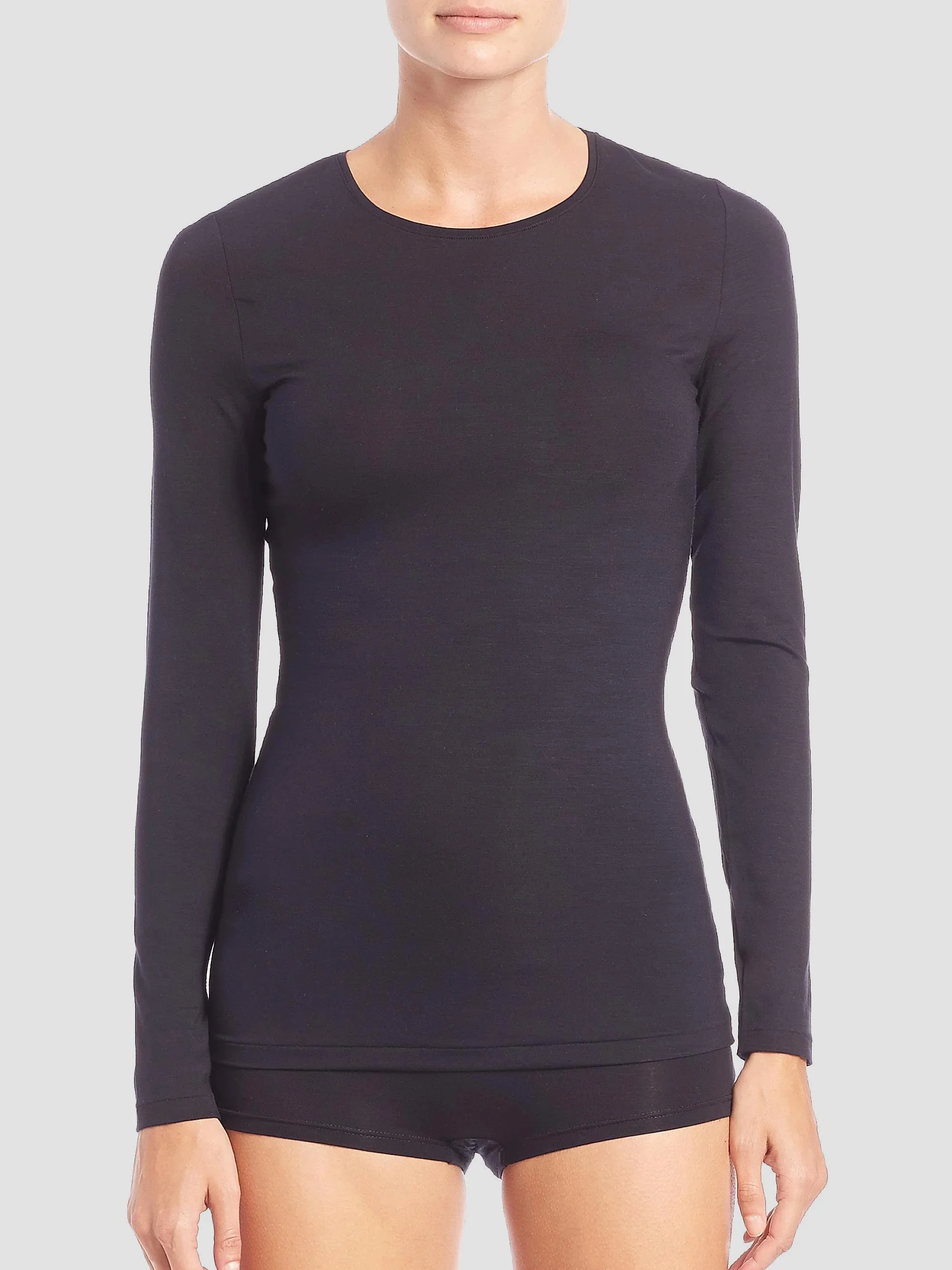 Women's Soft Touch Long-Sleeve Top - Black - 1
