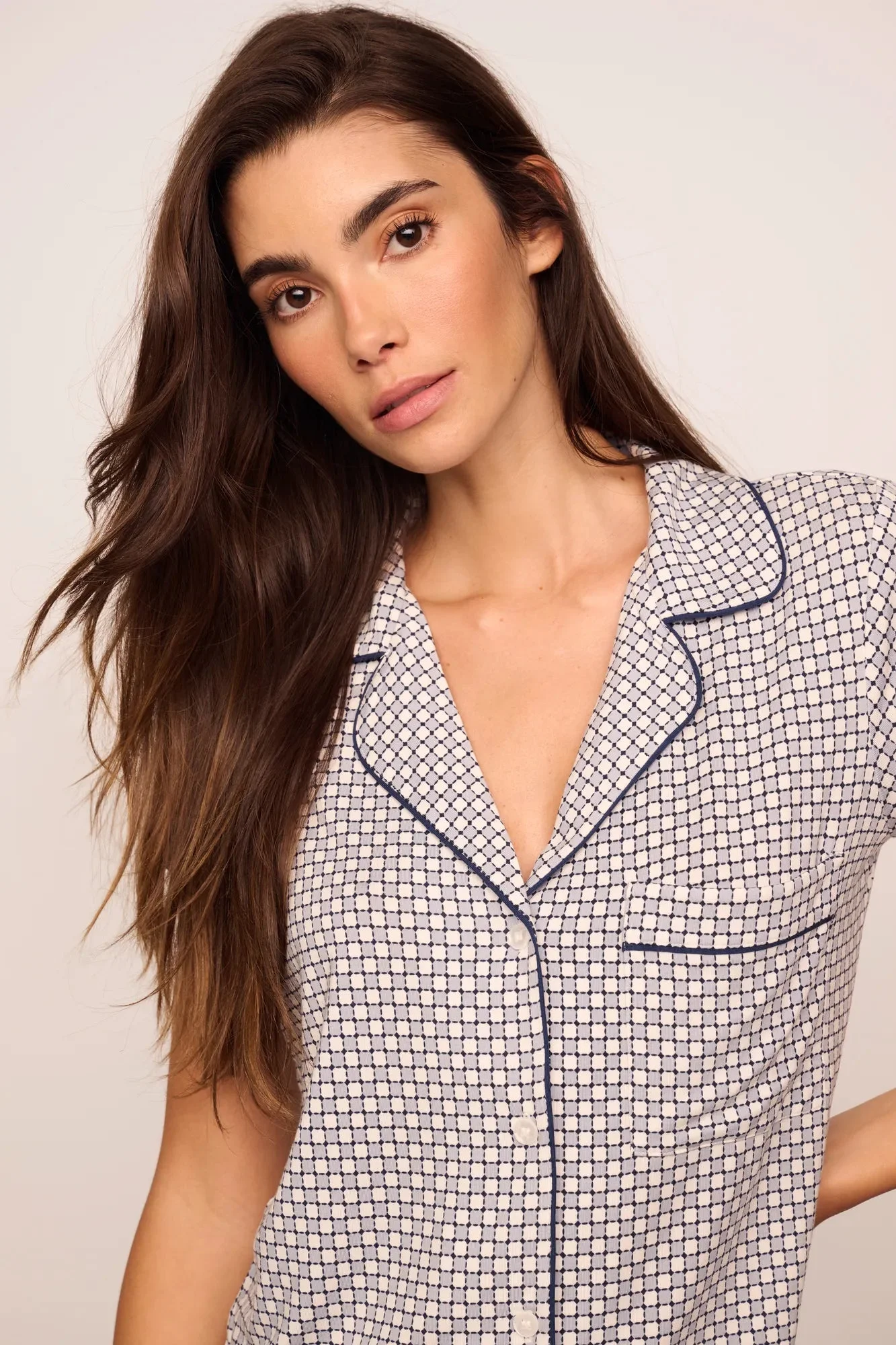 Gisele Printed TENCEL™ Modal Shortie Short PJ Set - 1