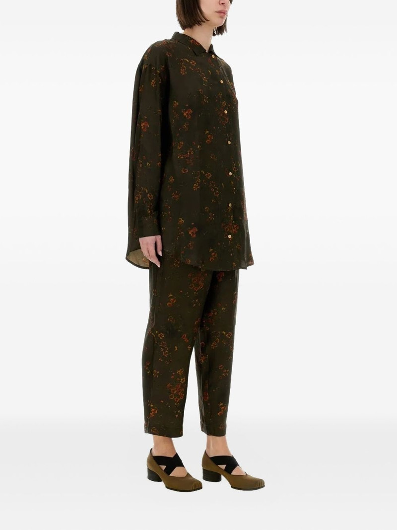 UMA WANG floral-print elastic-waist trousers outlook