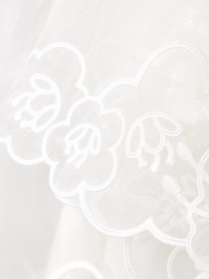 Embroidered Bow-embellished Organza Mini Dress 4