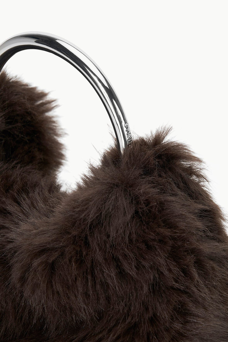 STAUD ROMEO FAUX FUR BAG ESPRESSO 7