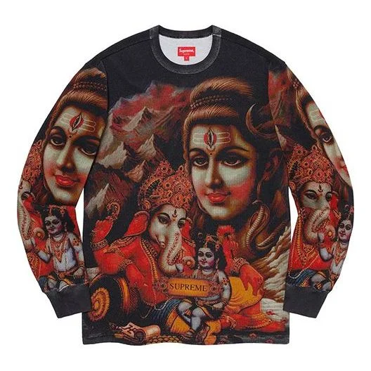 Supreme FW19 Week 13 Ganesh LS Thermal Black Tee SUP-FW19-10691 - 1