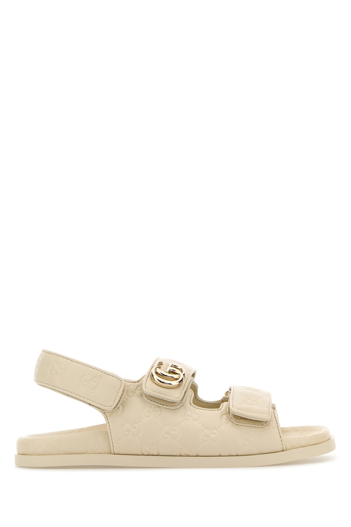 Gucci Women Ivory Leather Sandals - 1