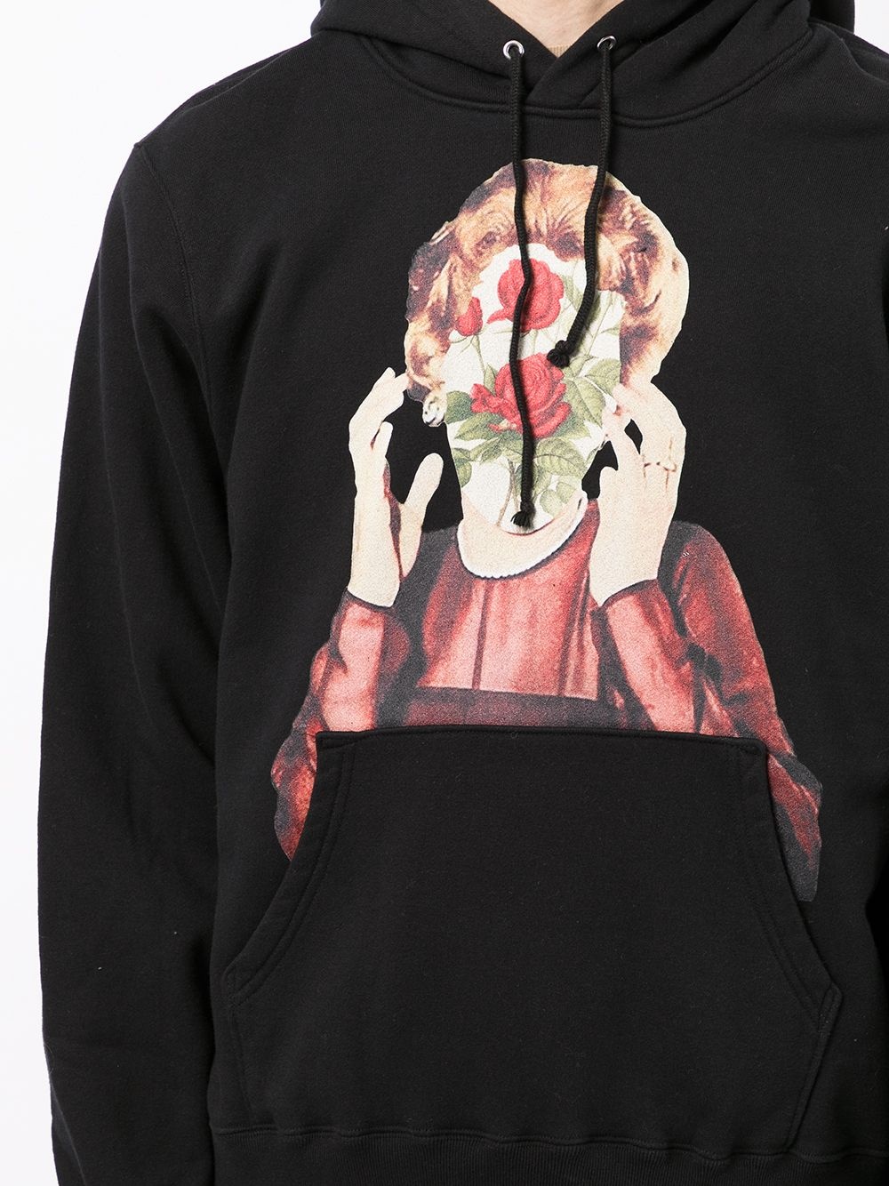 graphic-print cotton hoodie - 5