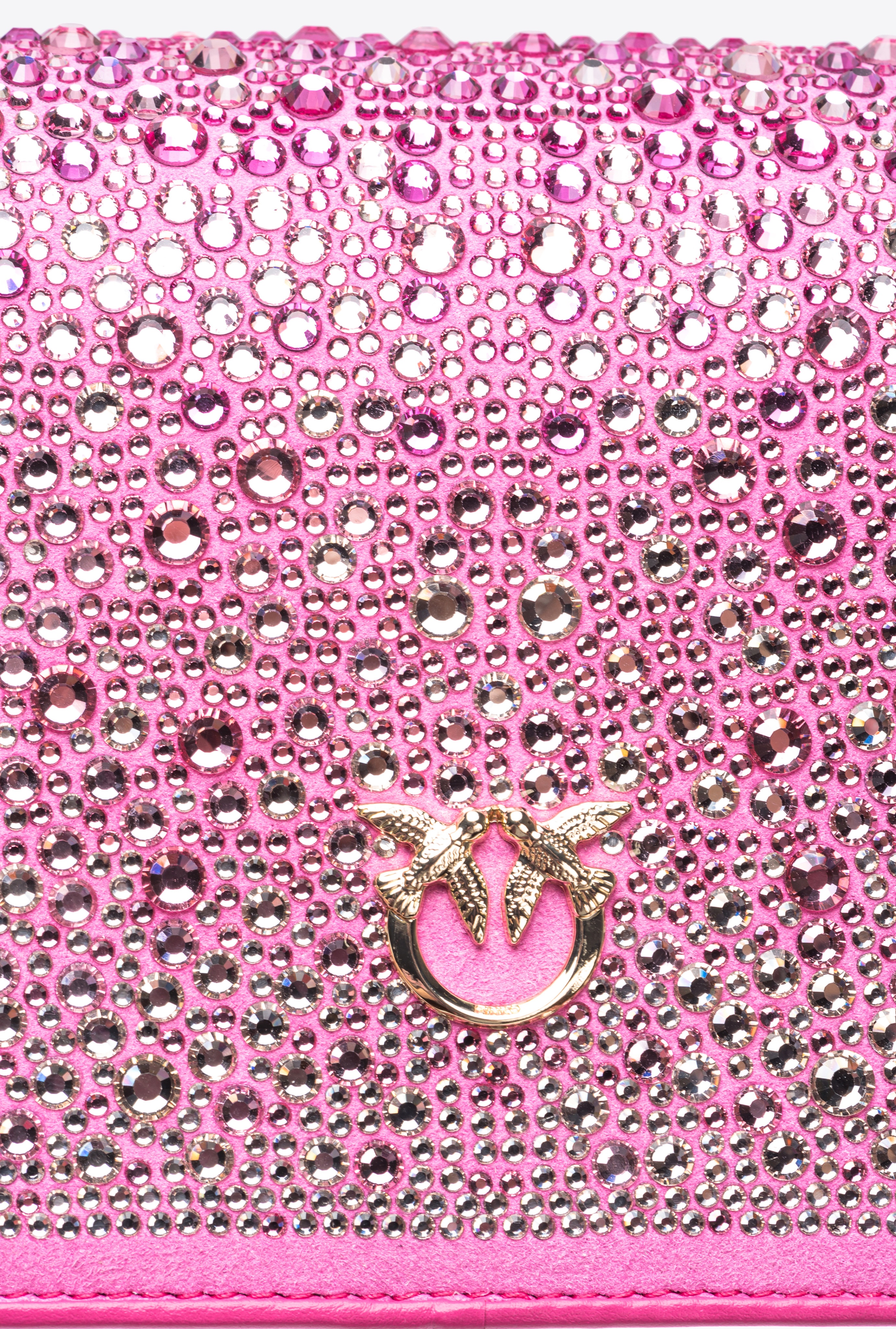 PINKO GALLERIA FULL-RHINESTONE MINI LOVE BAG CLICK - 5