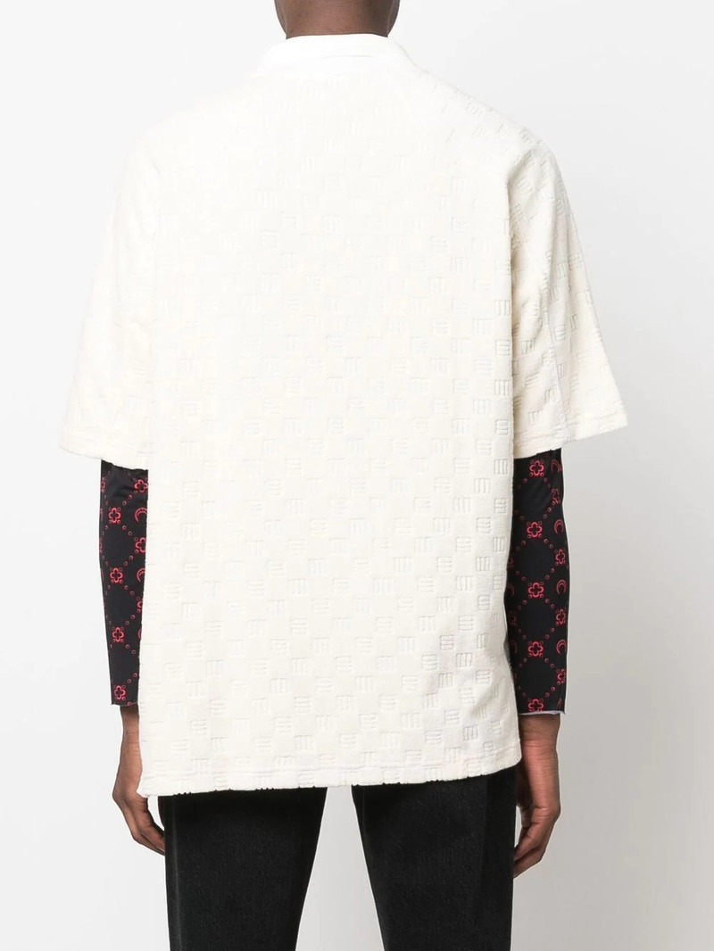 monogram-textured polo shirt 4