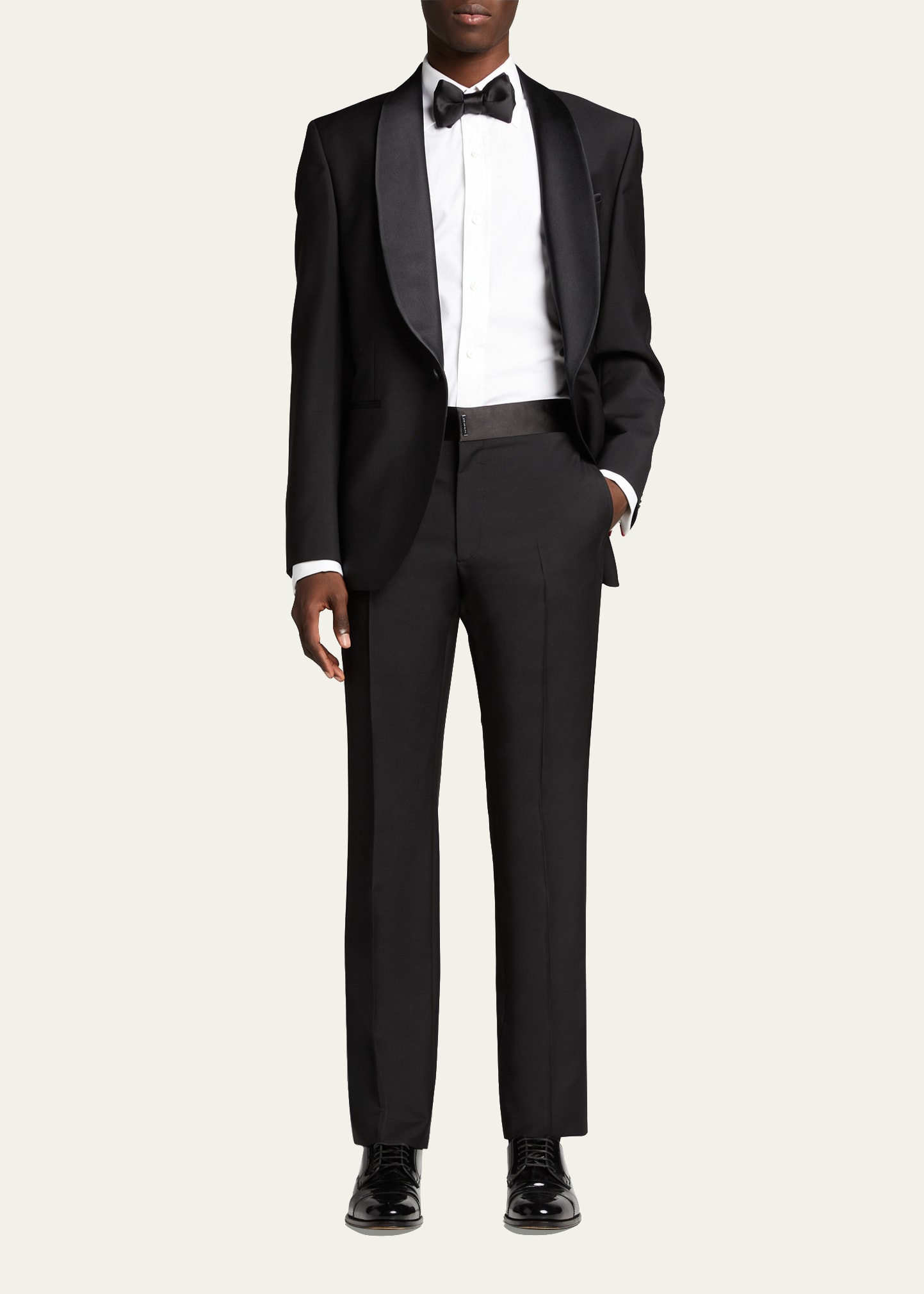 Men's Classic-Fit Tuxedo Trousers - 2