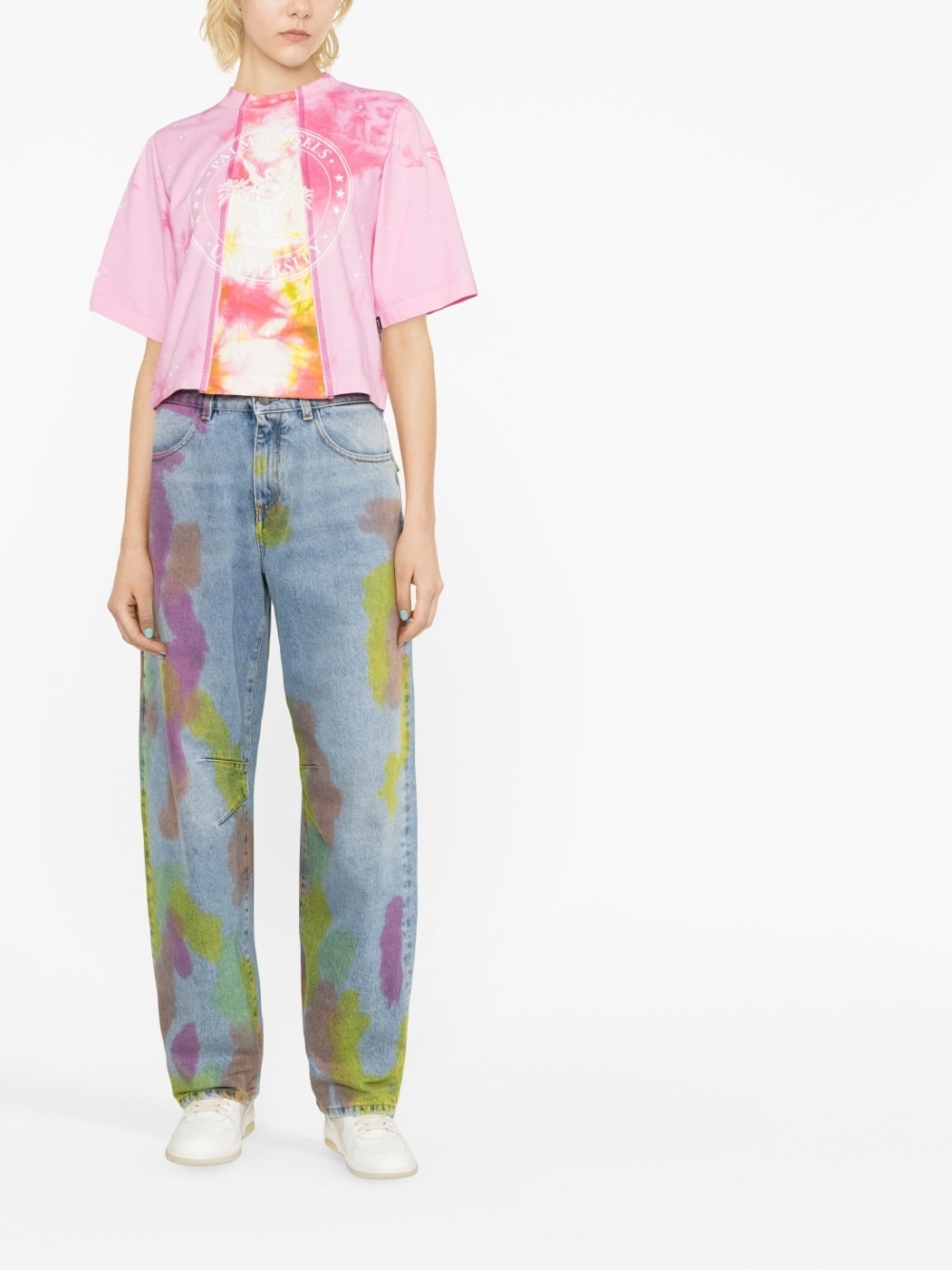 College tie-dye cropped T-shirt - 2