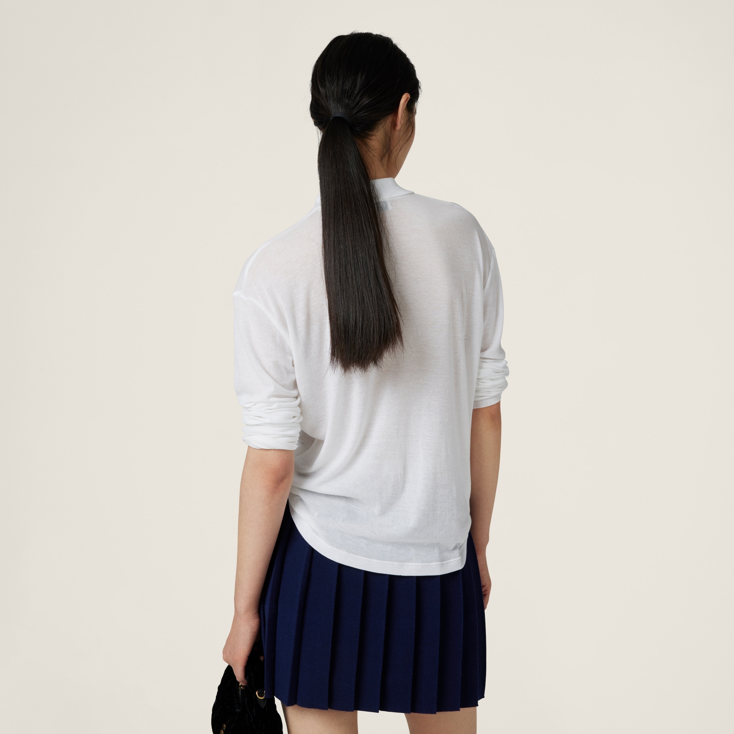 Ribbed jersey polo shirt - 3