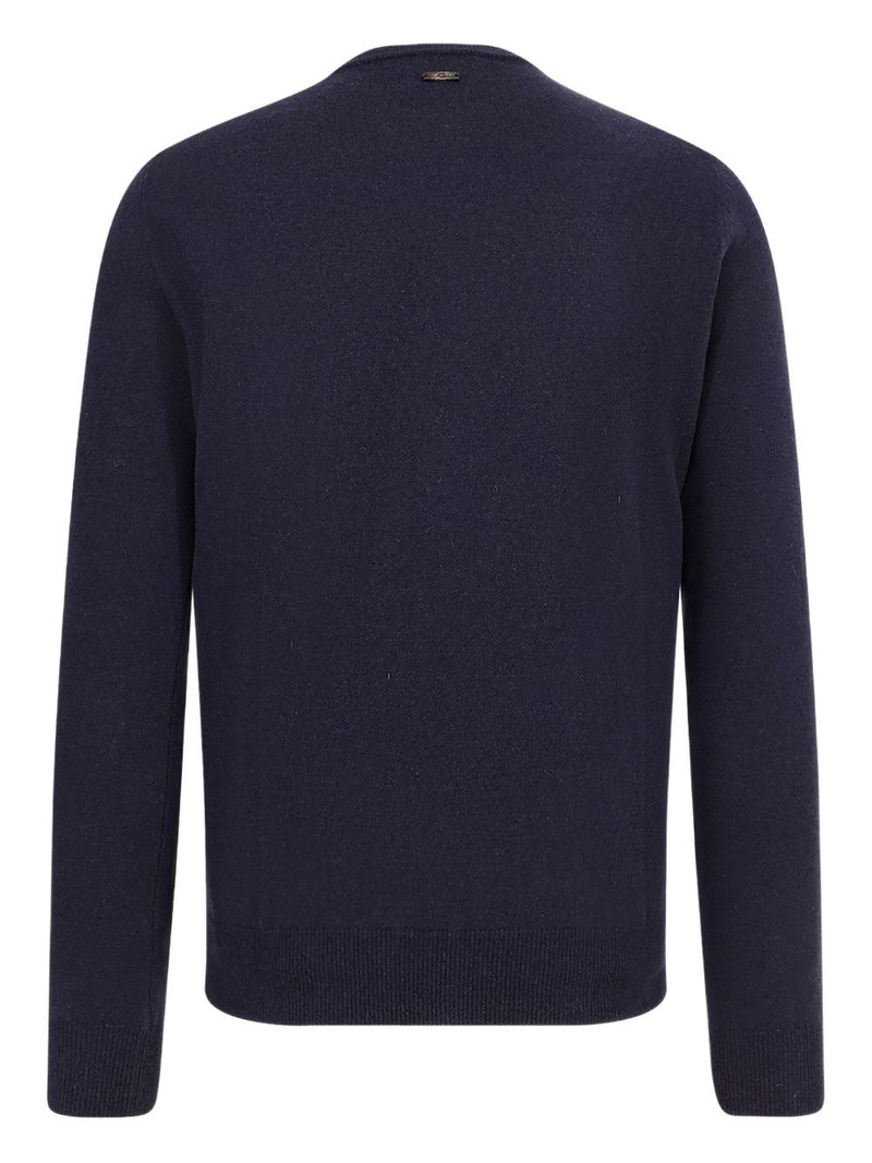 CORNELIANI crew neck ribbed sweatshirt outlook