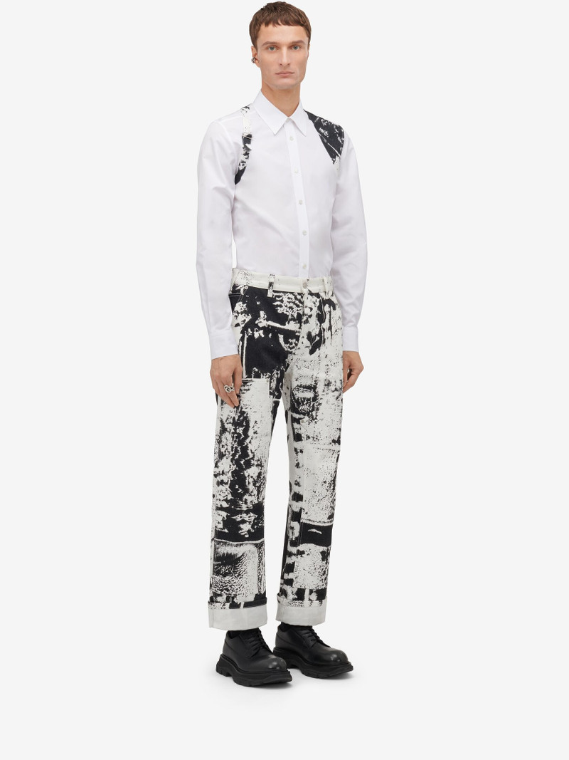 Men's Fold Workwear Jeans in Black/white 3