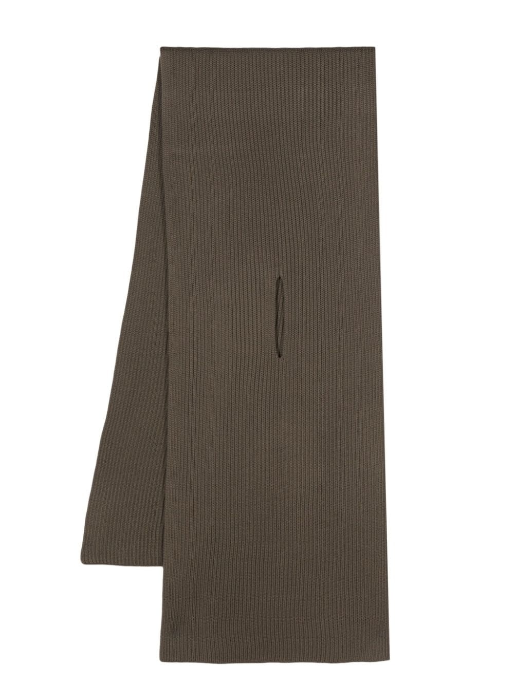 Rigg ribbed-knit merino wool scarf - 1