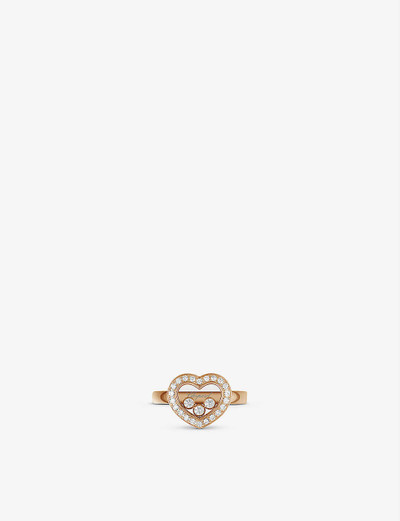 Chopard Happy Diamonds Icons 18ct rose-gold and 0.35ct diamond ring outlook