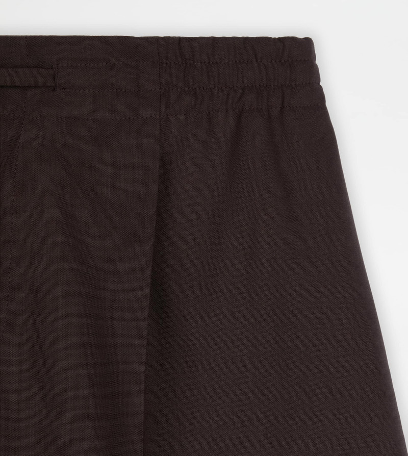 Tod's PANTS IN WOOL WITH DRAWSTRING - BROWN outlook