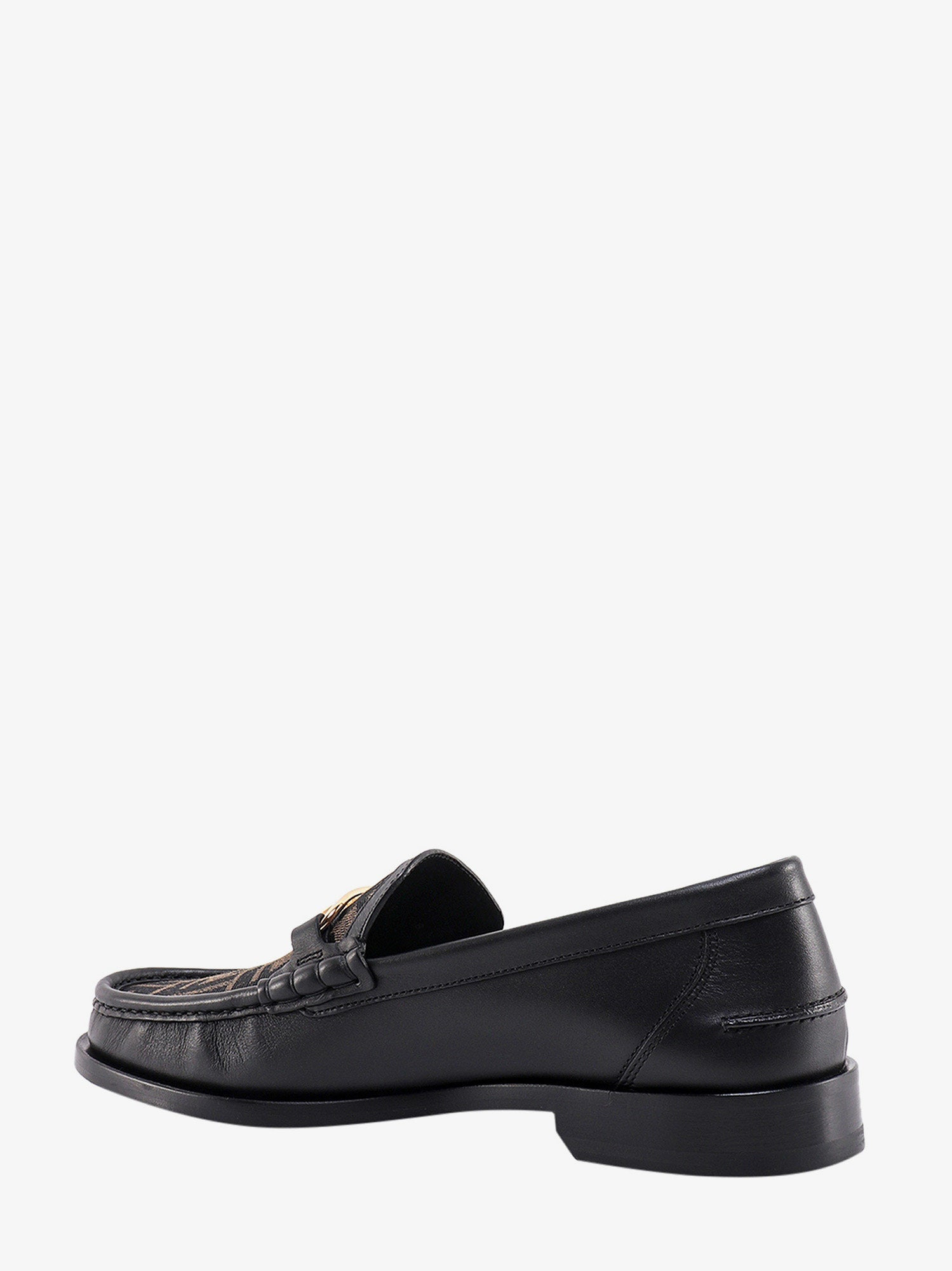 Fendi Fendi O' Lock Leather Loafer With Ff Insert - 3