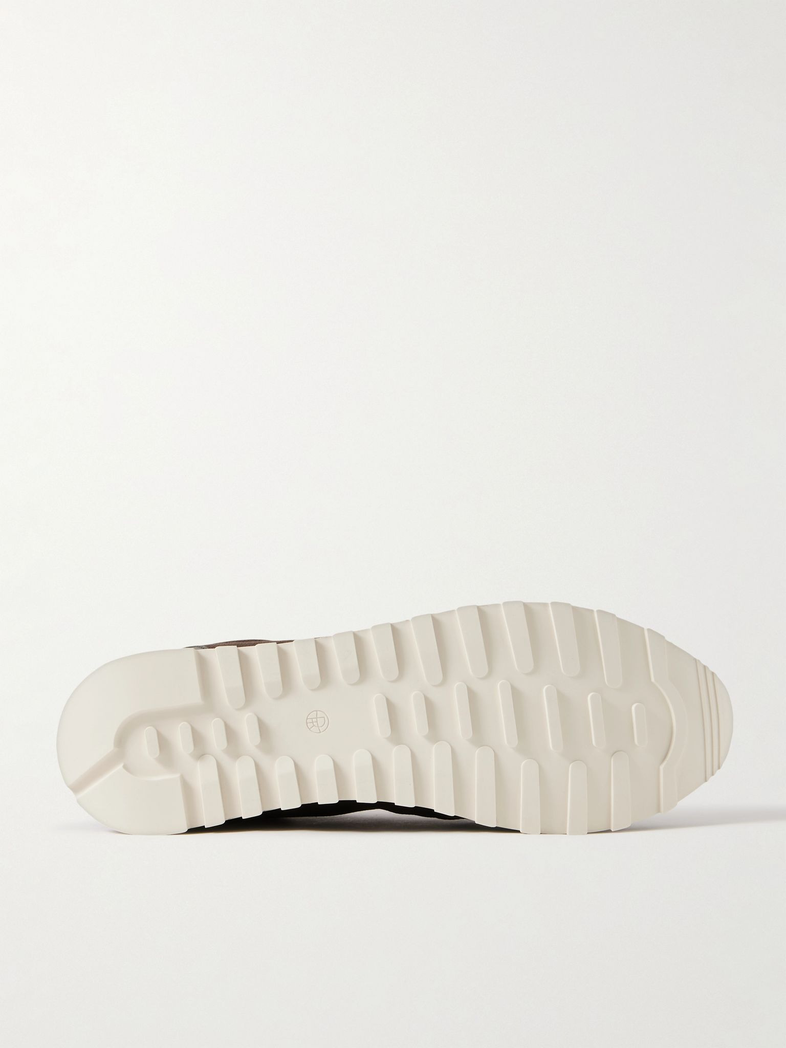 Owen Leather-Trimmed Mesh Sneakers Brown - 3
