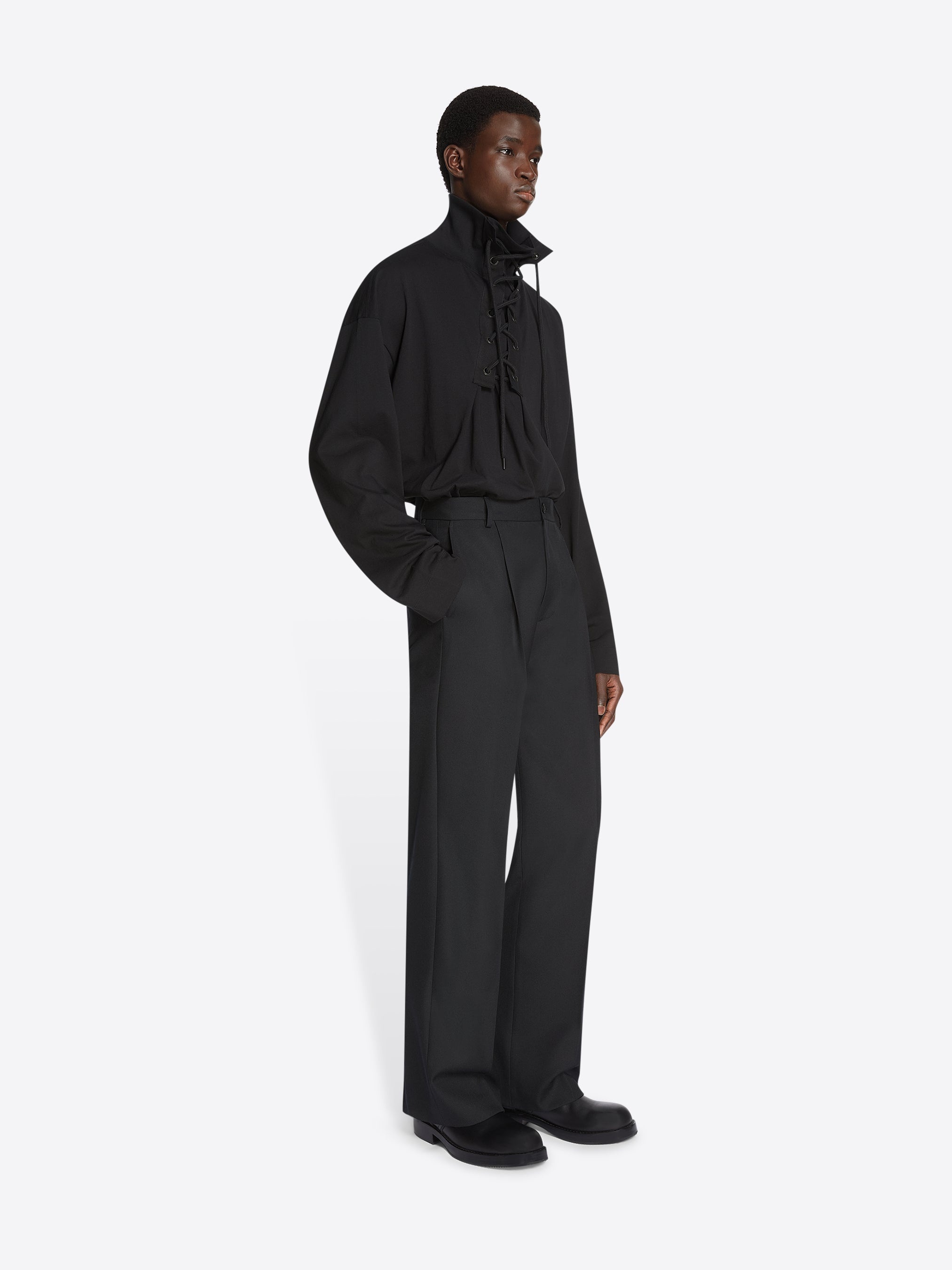 STRAIGHT WOOL PANTS - 3