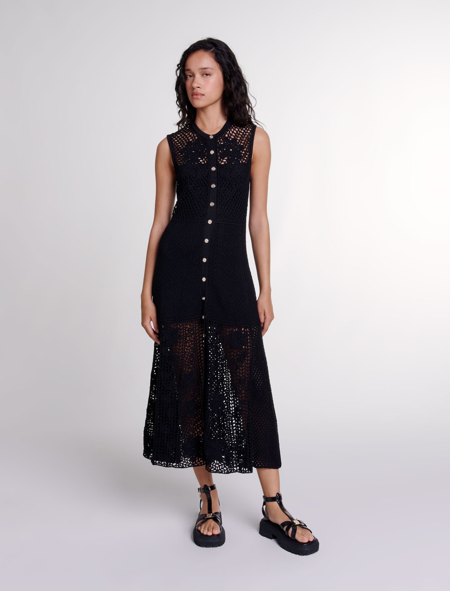Crochet-knit maxi dress - 2