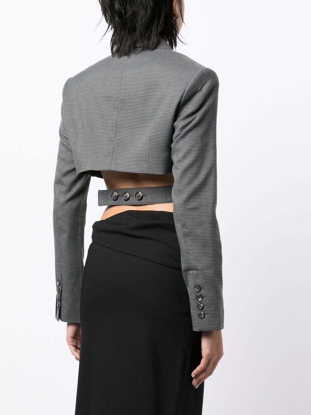 cropped wraparound blazer - 4