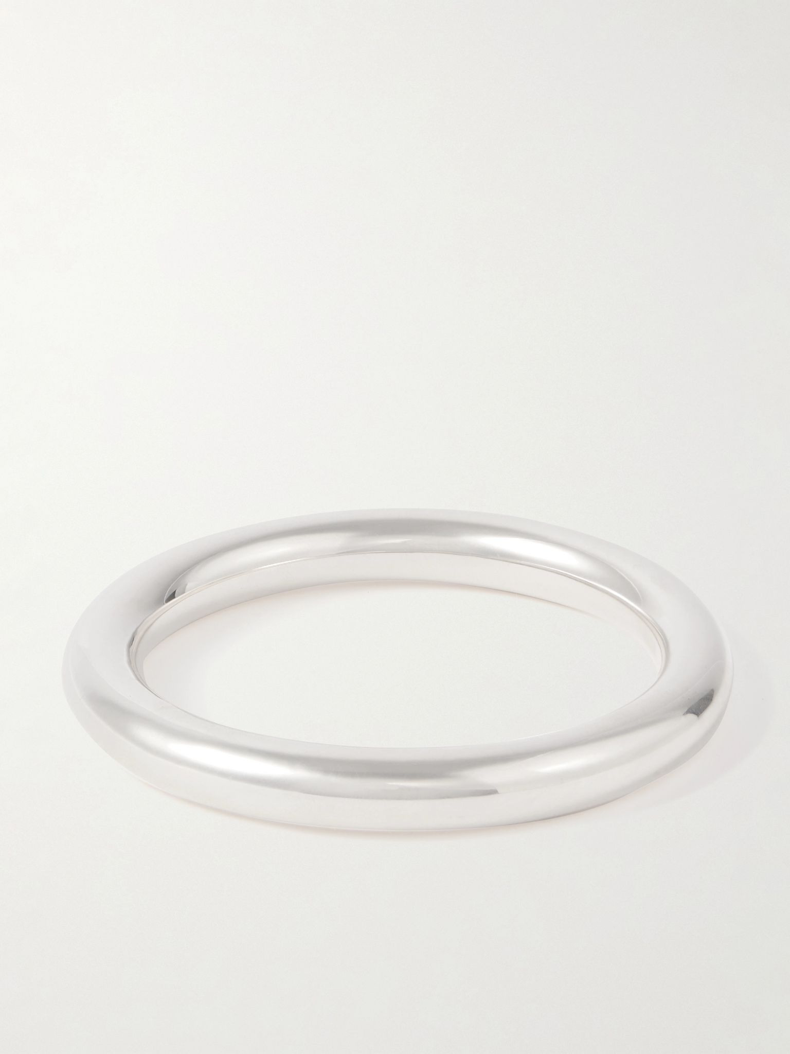 Classic Circle silver bangle Silver - 3