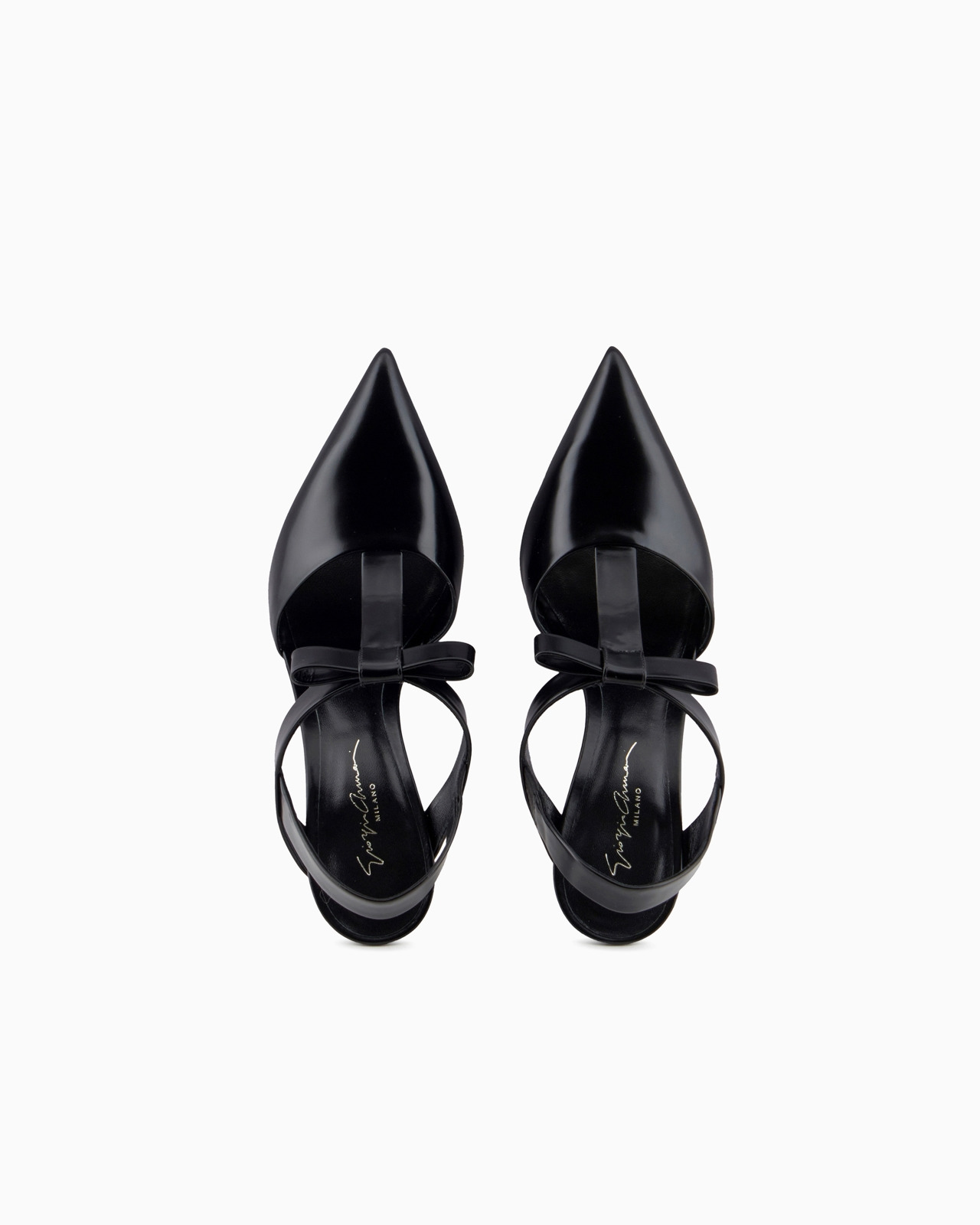 Brushed leather T-bar court shoes with bow - 3