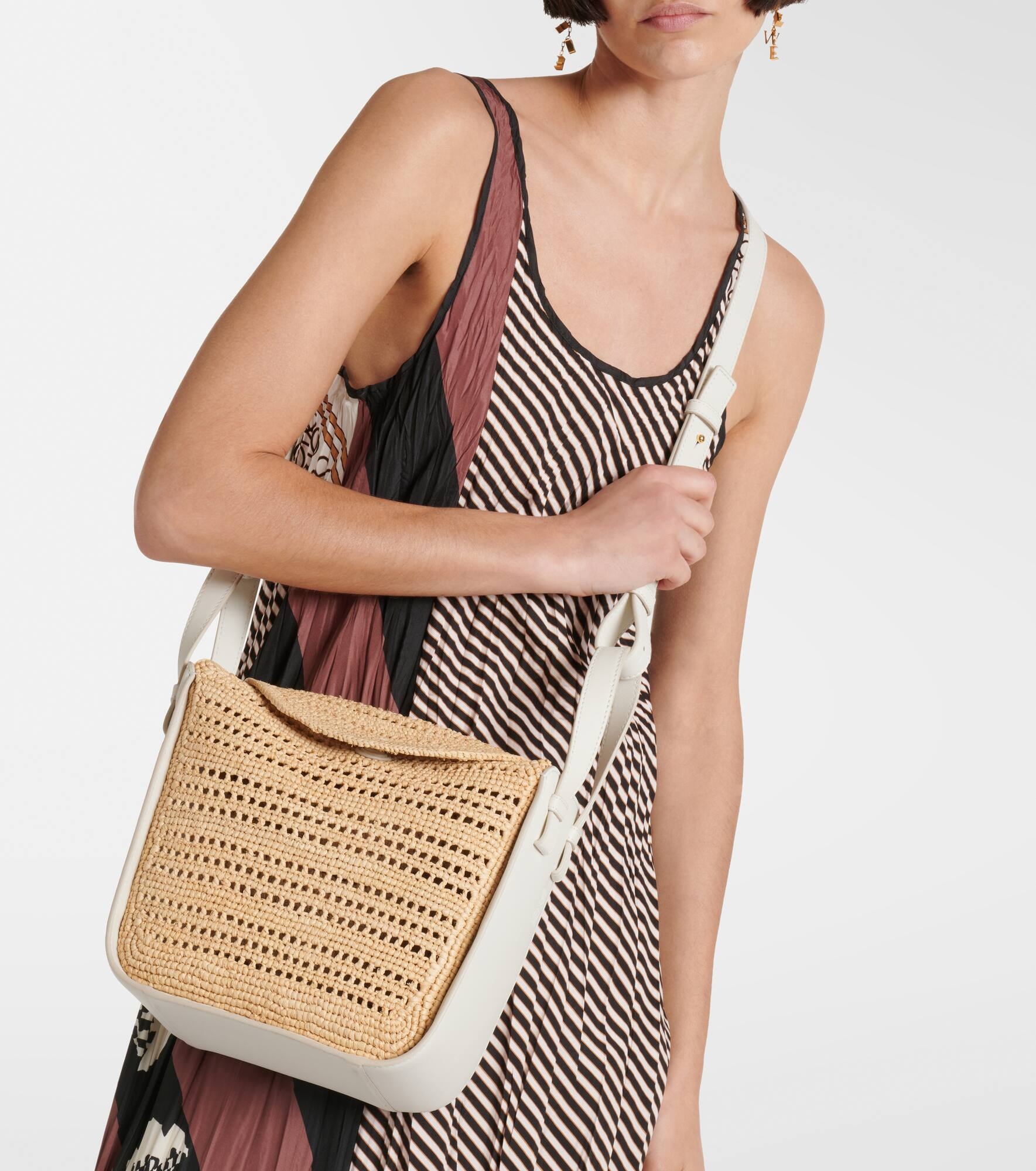 Hammock Compact raffia shoulder bag - 7