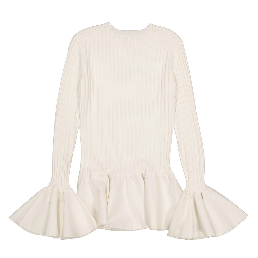 JW Anderson Contrast Woven Hem Knit Top - 6