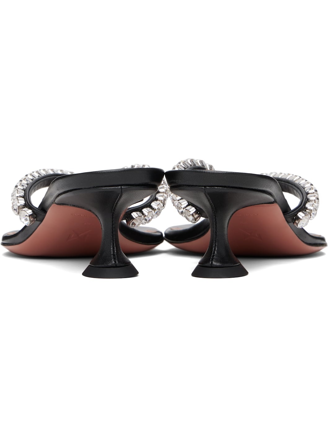 Black Gigi Thong Heeled Sandals - 2