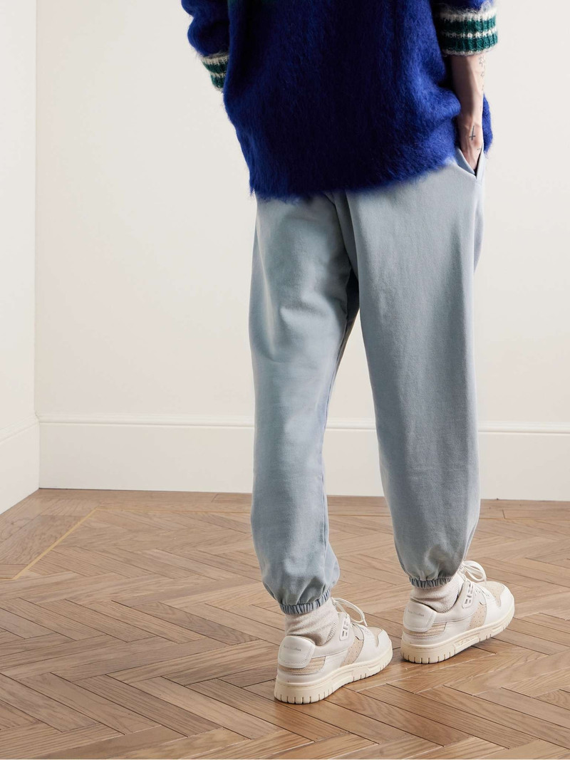 Tapered Logo-Appliquéd Cotton-Jersey Sweatpants 3