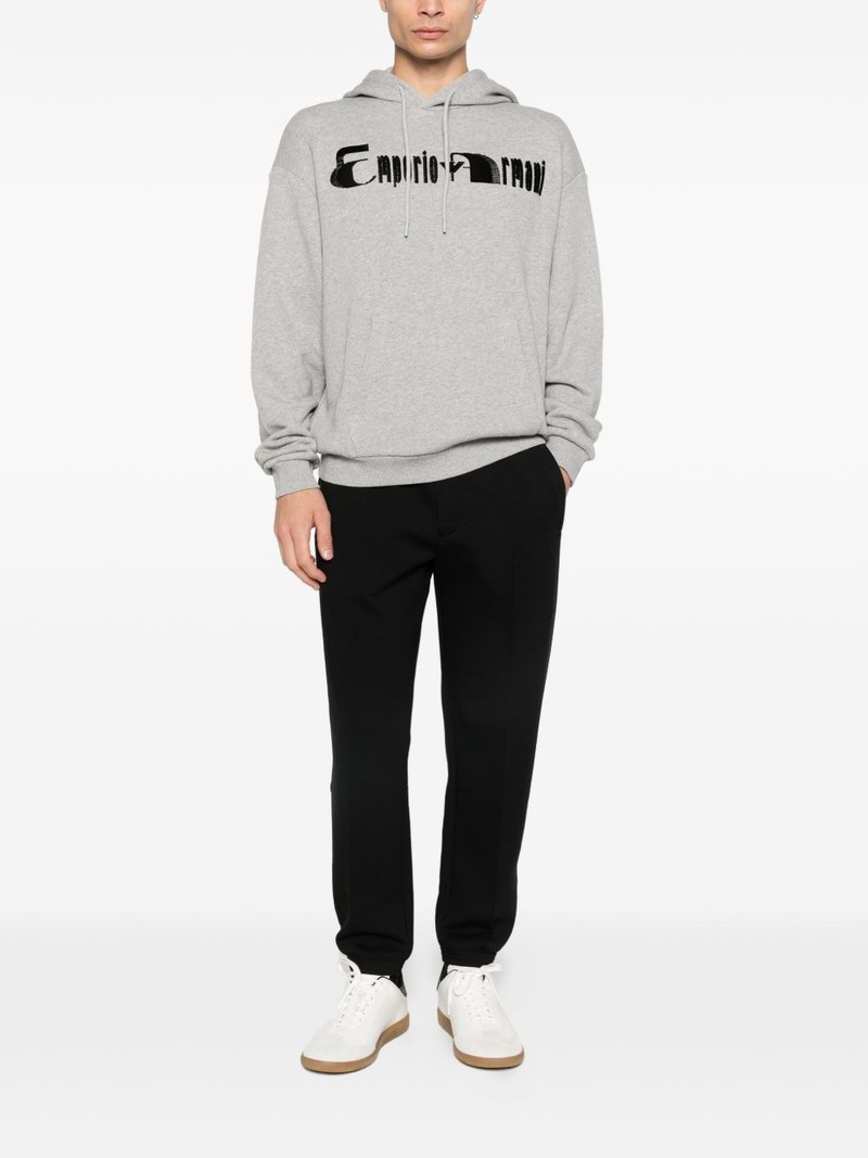 EMPORIO ARMANI logo-embellishment hoodie outlook