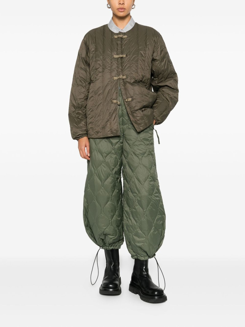 TAION quilted zip trousers outlook