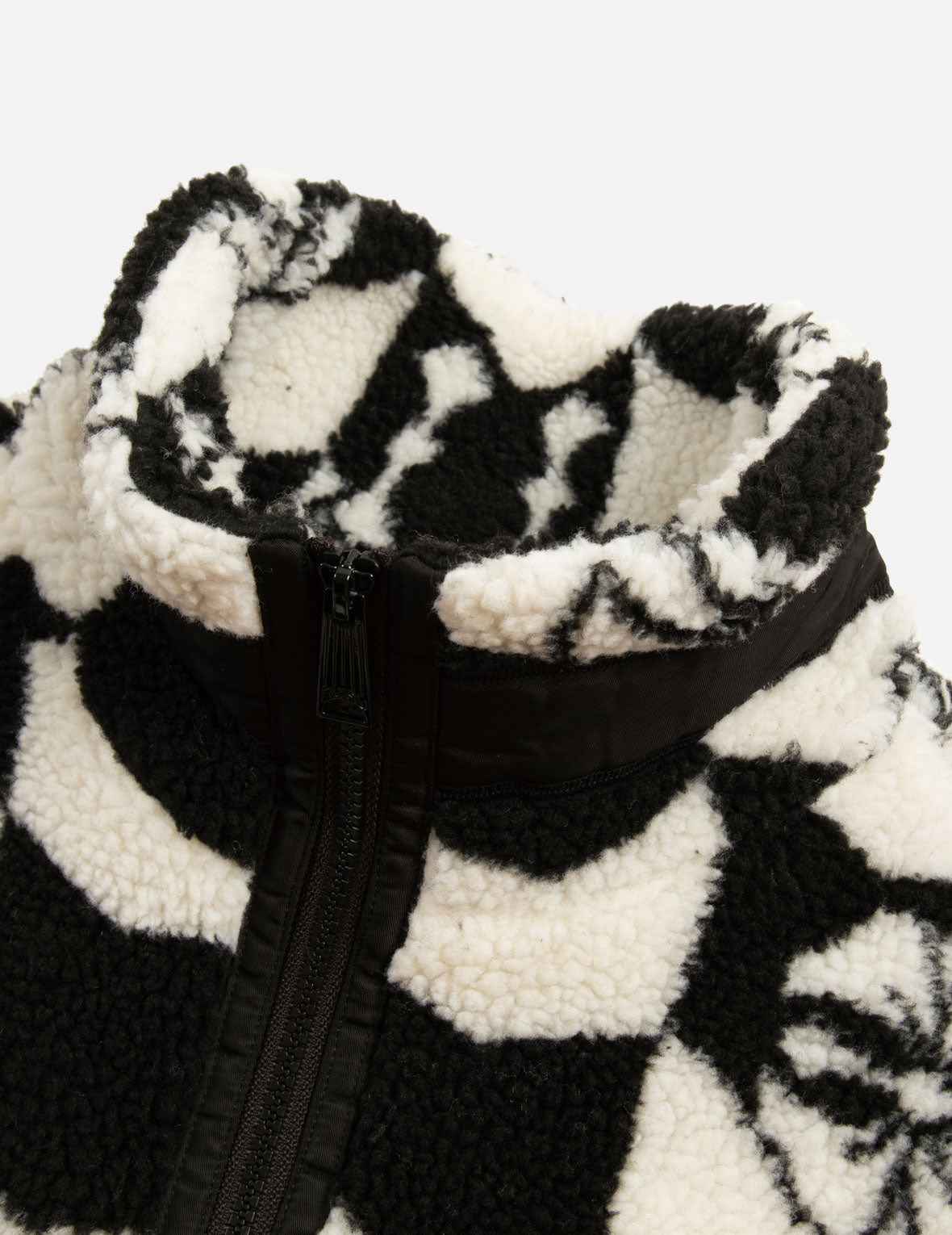 MONOGRAM JACQUARD RELAX FIT ZIPPED SHERPA JACKET - 9