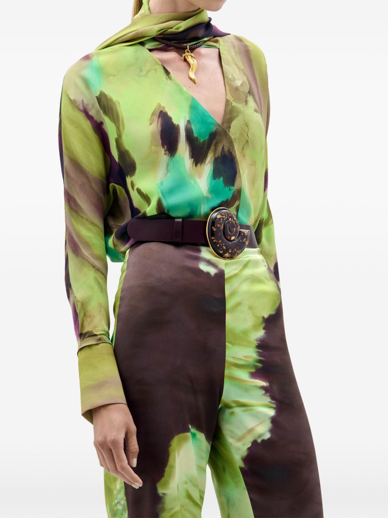 SILVIA TCHERASSI Jaboca abstract print blouse outlook