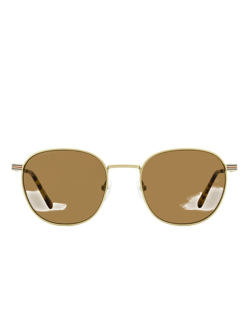 striped oval-frame sunglasses 1