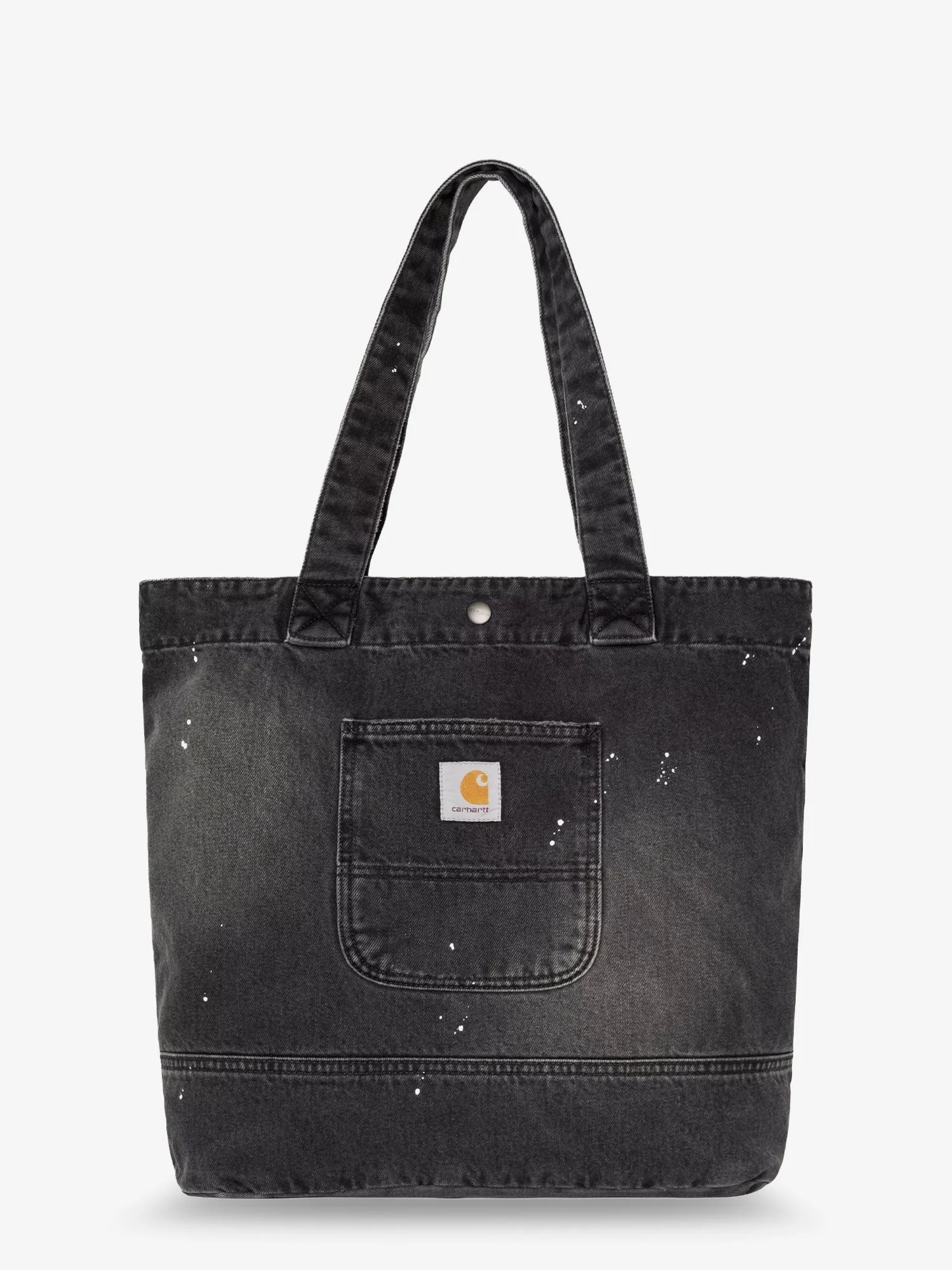 Carhartt Wip Used-Effect Black Denim Shopping Bag - 1