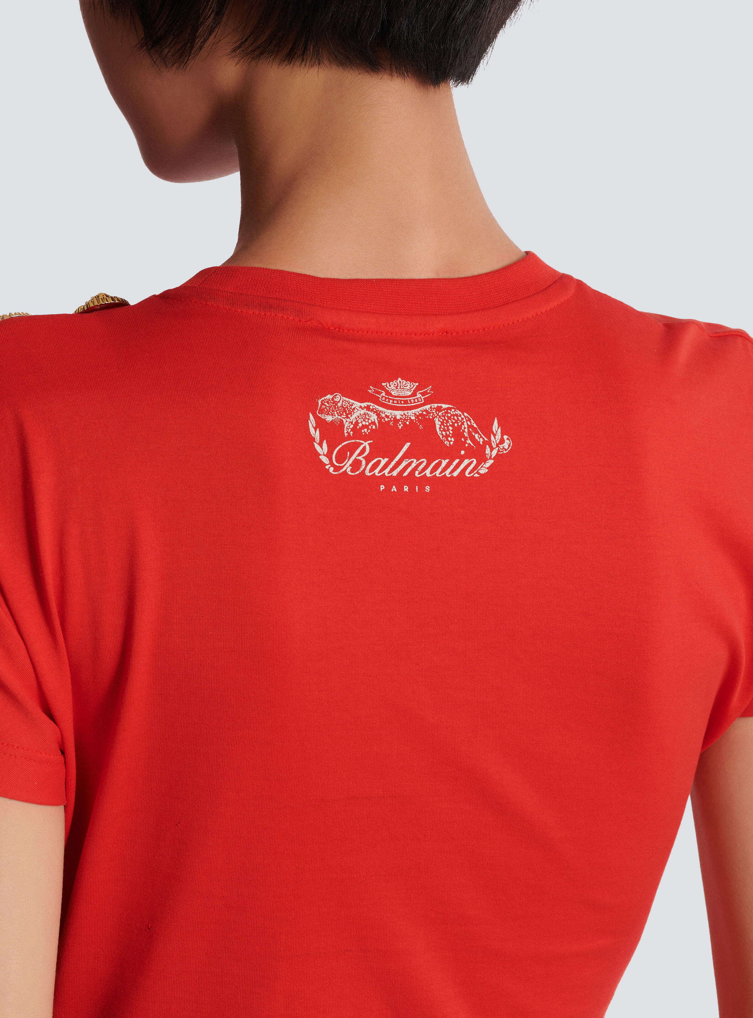 Short-sleeved draped jersey T-shirt - 6