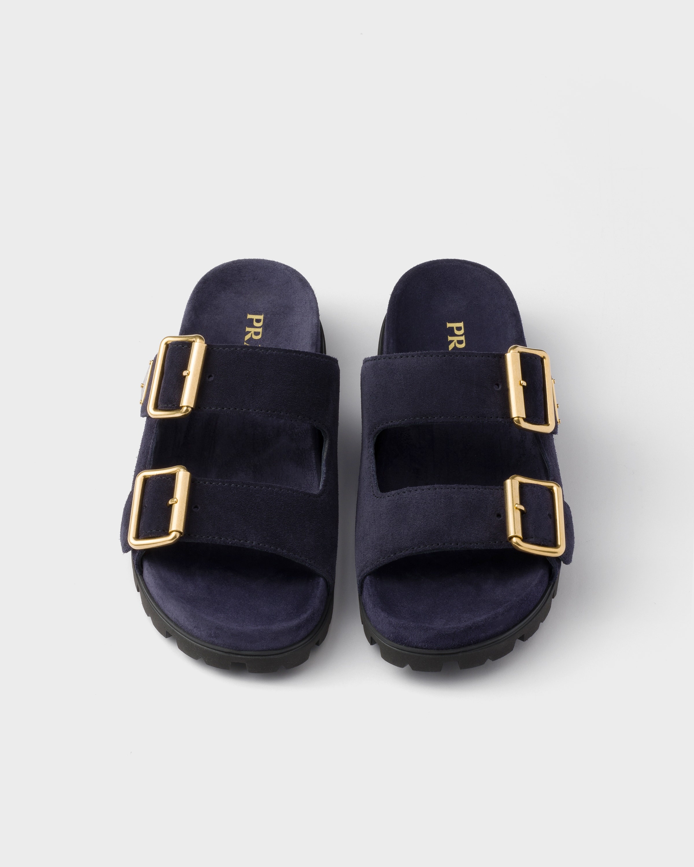 Suede strap slides - 3