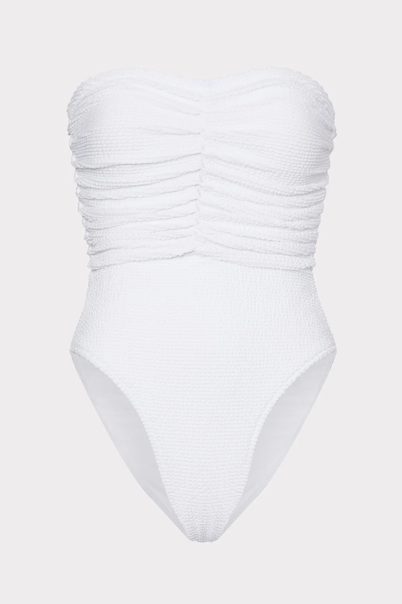 Textured Ruched One Piece - 1