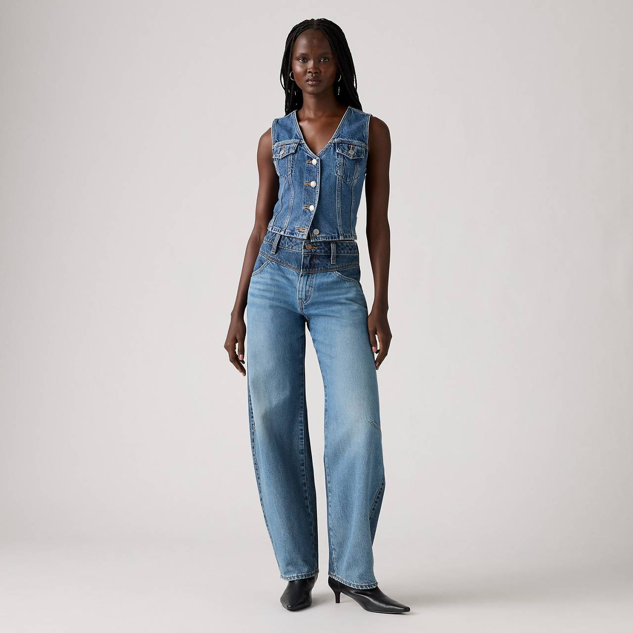 BARREL SADDLE BACK WOMEN'S JEANS - 2