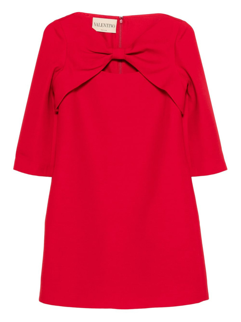 bow-detail mini dress 1