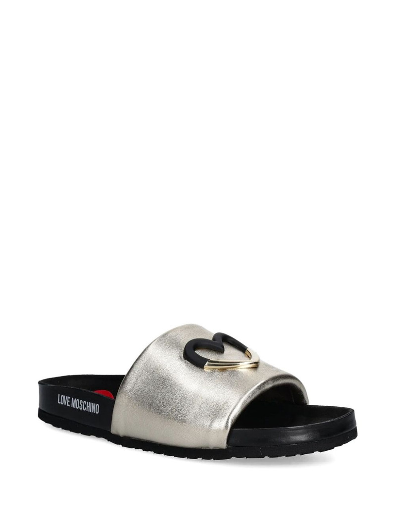 Moschino metallic slides outlook